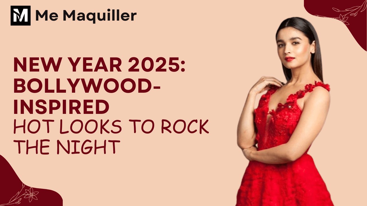 new year party makeup look A glamorous Bollywood-inspired outfit for New Year 2023, perfect for a stylish night celebration.