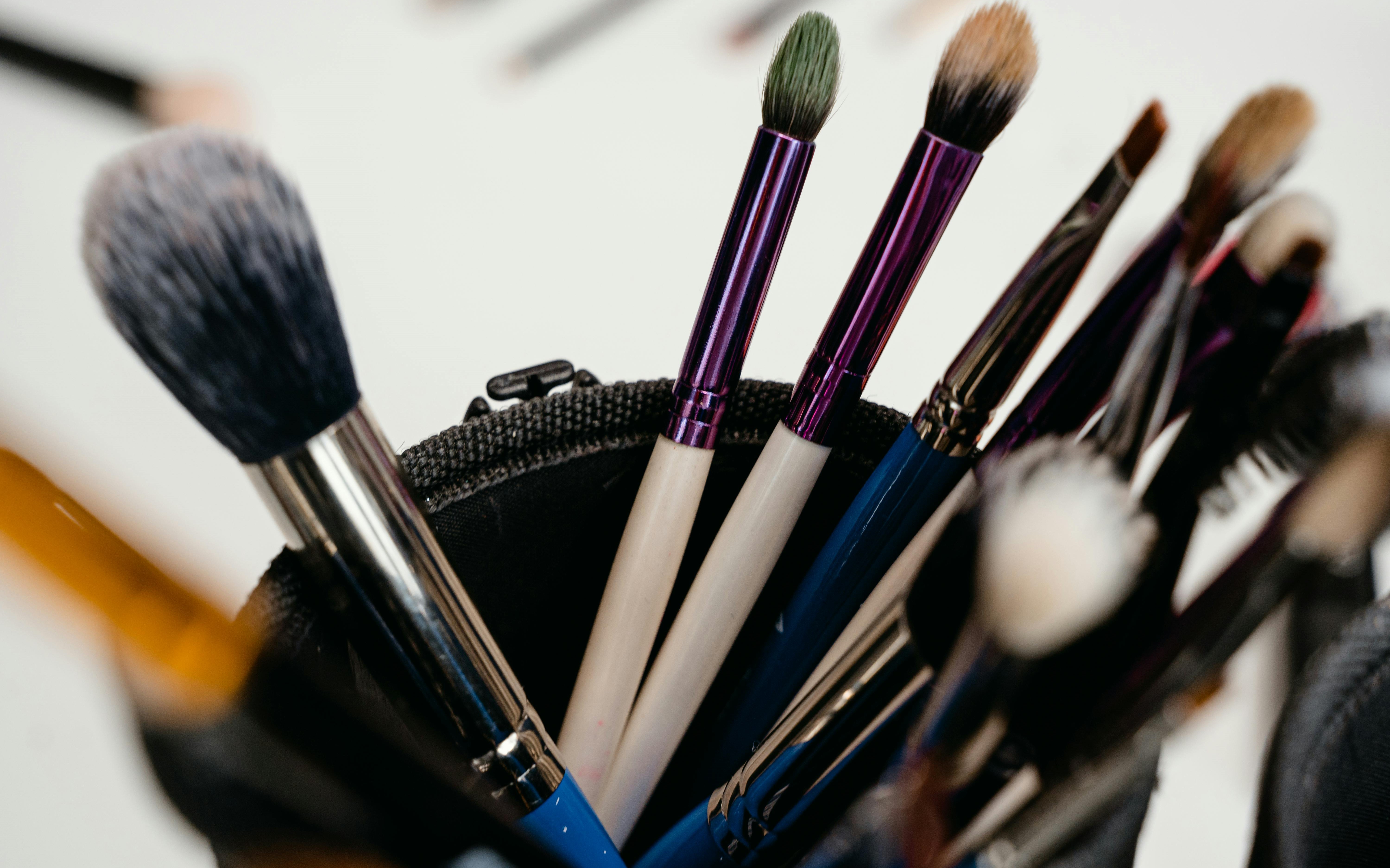 brush cleansing after makeup