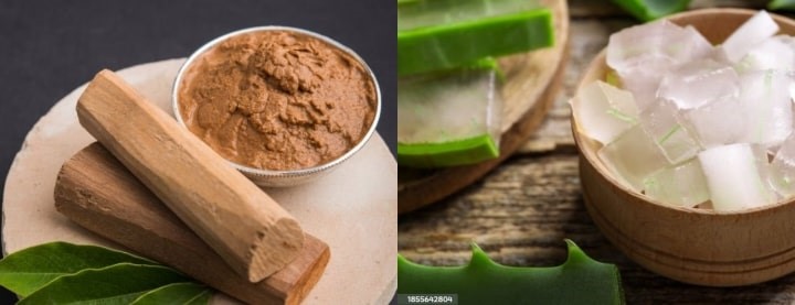 aloevera & sandal wood face pack