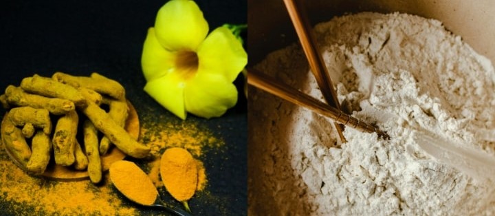 haldi & besan face pack